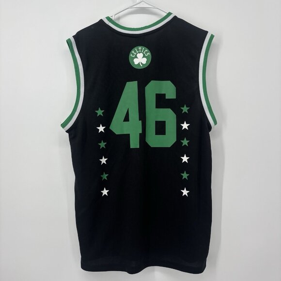 Boston Celtics NBA Sleeveless Jersey #46 Mens Size Large Tank Top Black Green - Picture 2 of 9